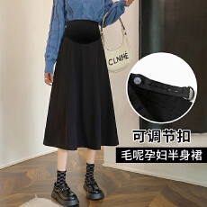 批发现孕妇装毛呢半身裙2026新款女秋<b class='q'>冬</b>季外穿高腰显瘦中长款a字裙子