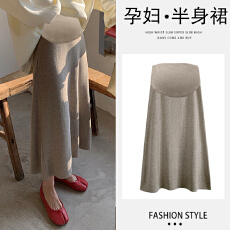批发现孕妇针织<b class='q'>羊绒</b>半身裙女冬季<b class='q'>中长款</b>高腰加厚百搭外穿显瘦A字裙子