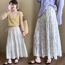 批发现孕妇碎花半身裙女<b class='q'>春</b>夏季2026新款百搭减龄气质仙女风伞裙长裙潮