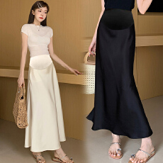 批发现<b class='q'>孕妇</b><b class='q'>法式</b>复古醋酸缎面半身裙2026新款女高腰包臀显瘦鱼尾长裙子