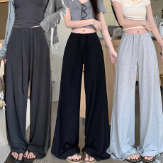 批发现孕妇阔腿裤2026春夏季新款无托腹莫代尔防晒薄款外穿垂感直筒裤