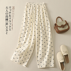 批发实拍2026新款<b class='q'>春</b>夏季蝴蝶结高腰大码显瘦阔腿裤日系休闲九分裤