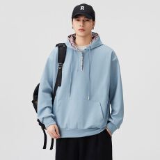 实拍2025秋季新款连帽卫衣男宽松百搭带兜男女中性款帽衫外套