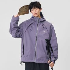 批发实拍秋季新款冲锋衣外套男<b class='q'>日系</b><b class='q'>复古</b>连帽拼接夹克潮流百搭情侣款