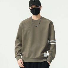 批发实拍2025秋<b class='q'>冬</b>新款潮牌拼接设计卫衣男时尚潮流圆领宽松体恤上衣