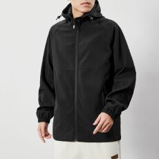 批发实拍2025秋季新款潮牌连帽夹克男宽松百搭防风冲锋衣大码外套