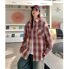 批发实拍2025秋季新款纯棉格子<b class='q'>短袖</b><b class='q'>衬衫</b>女宽松百搭潮流中性<b class='q'>男</b>女同款