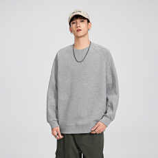 批发秋装冬新款美式痞帅<b class='q'>休闲</b>卫衣男潮牌结构款宽松长袖T恤上衣