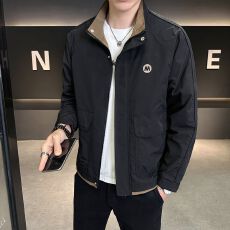 实拍2025秋冬新款翻领工装夹克外套男休闲宽松百搭简约上衣