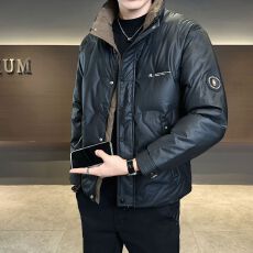 实拍2025冬季新款立领羽绒外套新国标羽绒服男简约轻薄百搭潮流