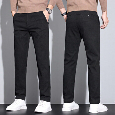 批发实拍秋<b class='q'>冬</b>季新款雪尼尔轻商务休闲裤男修身弹力通勤长裤