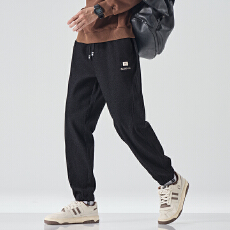 批发秋<b class='q'>冬</b>新款休闲裤男宽松百搭束脚运动裤百搭针织长裤