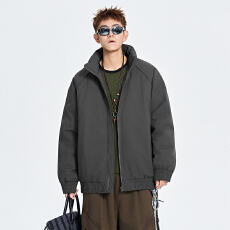 批发冬季新款棉服男立领宽松版型休闲百搭锁温防风保暖棉衣外套