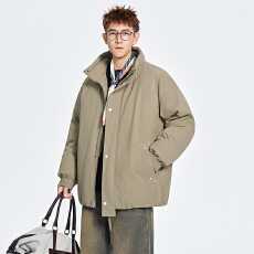 批发冬季新款保暖棉服立领宽松版型休闲百搭加厚面包服棉袄外套男