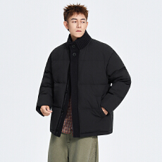 批发冬季新款<b class='q'>潮</b>牌棉服男螺纹立领宽松版型百搭加厚棉袄保暖外套