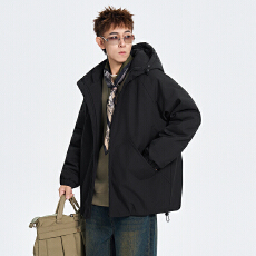 批发冬季新款连帽棉服宽松休闲版型百搭加厚面包服棉袄保暖御寒外套男