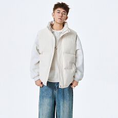 秋冬新款棉马甲男宽松版型百搭立领保暖美式休闲运动旅游外套