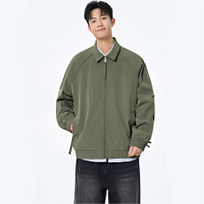 2026春季新款潮牌翻领宽松透气休闲时尚双面穿工装夹克外套男