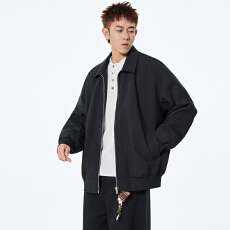实拍2026春季新款休闲夹克男外套青年时尚简约夹克衫立领上衣