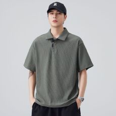 批发实拍2026夏季新款日系简约<b class='q'>Polo</b><b class='q'>衫</b>短袖<b class='q'>男</b>翻领重磅体恤百搭休闲上衣