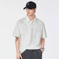 批发实拍2026夏季新款日系<b class='q'>Polo</b><b class='q'>衫</b>短袖<b class='q'>男</b>翻领重磅简约体恤百搭复古上衣