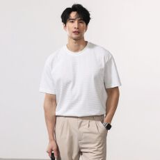 批发实拍2026夏季新款纹理感纯色<b class='q'>短袖</b>T恤<b class='q'>男士</b>日系复古百搭重磅打底衫