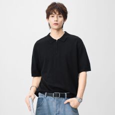 批发针织衫短袖<b class='q'>T</b><b class='q'>恤</b><b class='q'>男士</b>2026夏季新款<b class='q'>翻领</b>POLO衫宽松百搭休闲体恤衫潮<b class='q'>t</b>