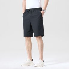 批发实拍2026夏季新款男士冰丝休闲短裤高弹松紧抽绳抗皱透气舒适百搭