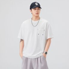 批发实拍2026夏季新款潮牌美式短袖<b class='q'>t</b><b class='q'>恤</b>男百搭圆领半袖体恤
