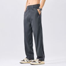 批发实拍2026夏季新款莱赛尔天丝轻<b class='q'>商务</b><b class='q'>休闲</b>裤男士直筒宽松长裤子