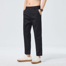 批发实拍2026夏季新款莱赛尔天丝<b class='q'>休闲裤</b>男士轻<b class='q'>商务</b>顺滑免烫九分裤子男
