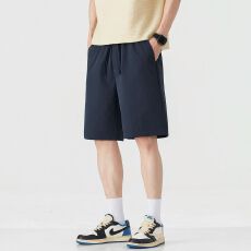 实拍夏季新款户外休闲短裤男美式宽松直筒阔腿潮流百搭山系五分裤
