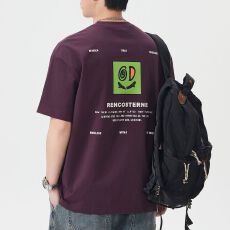 批发实拍美式潮牌纯棉刺绣重磅水洗短袖t恤男<b class='q'>夏</b>季宽松圆领半袖上衣