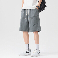 批发实拍<b class='q'>夏</b>季新款莱赛尔天丝五分冰感短裤男宽松百搭松紧腰运动裤