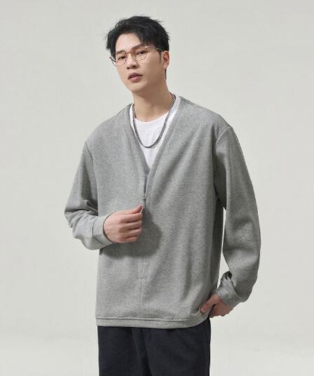 실사 2026 가을 겨울 새로운 오래된 돈 바람 아메리칸 페이크 레이어드 디자인 센스 후드티 남자 루즈핏 트렌드 일상 착용 가져 가라.