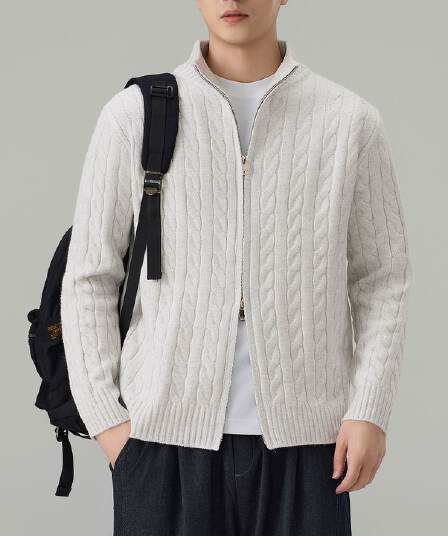 실사 가을 겨울 새로운 오래된 돈 바람 마 무늬 오픈 가디건 스웨터 남녀 다용도 출퇴근 부드러운 찹쌀 니트 스웨터 재킷