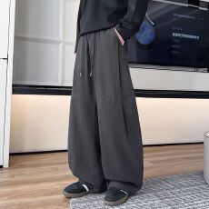 批发实拍秋冬新款纯棉美式celanfit高街褶皱复古水洗直筒宽松工装裤