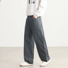 批发实拍秋冬新款<b class='q'>美式</b>cleanfit宽松直筒<b class='q'>休闲</b>裤男纯棉洗水百搭复古长裤