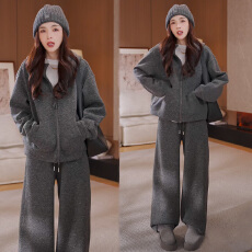 批发官图星河璀璨<b class='q'>宝宝</b>绒加厚羊毛连帽<b class='q'>卫衣</b>+直筒休闲裤<b class='q'>套装</b>