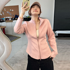 批发官图 2026春季新款简约气质立领<b class='q'>卫衣</b>外套修身显瘦纯色长袖上衣