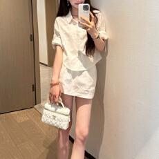 批发官图  时尚<b class='q'>套装</b>女夏季新款简约气质通勤衬衫短裙高腰阔腿裤<b class='q'>套装</b>
