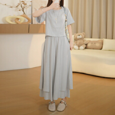 批发官图 小个子<b class='q'>女</b>夏季新款慵懒显瘦上衣气质显瘦小众休闲<b class='q'>裙裤</b>套装