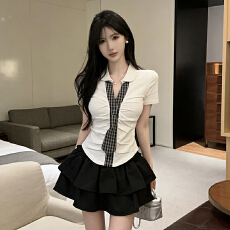 批发实拍日系学院风JK衬衣+蓬蓬裙