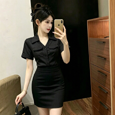 批发实拍新款夏足浴技师工作服养生会所沐足spa按摩桑拿短裙套装
