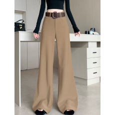 批发微喇<b class='q'>西装</b>裤<b class='q'>女</b>夏季2026新款 高腰宽松垂感窄版 直筒阔腿裤休闲<b class='q'>长裤</b>