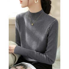 批发半高领镶钻针织打底衫2025新款爆款<b class='q'>正品</b>内搭可外穿高级感秋冬毛衣