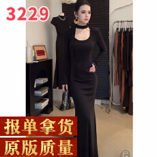 批发螺纹加绒-原创U性设计小心机<b class='q'>蕾丝</b>露背<b class='q'>连衣裙</b>1171