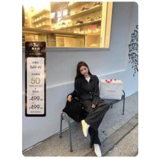 批发毛针织开衫长裤套装