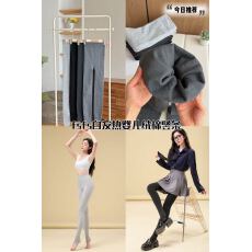 批发打底裤女外穿秋冬新款磨毛保暖裤纯色棉质螺纹灰色紧身裤200克