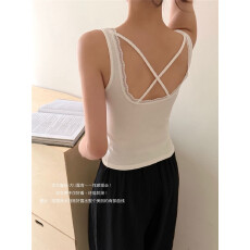 批发2026春装新款美背吊带背心方领基础款背心女法式打底内衣无袖上衣